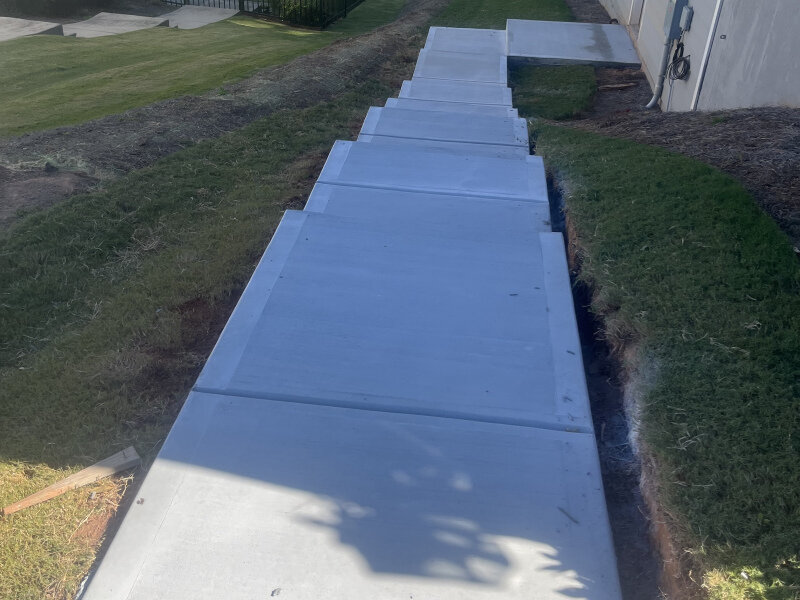 Concrete driveway