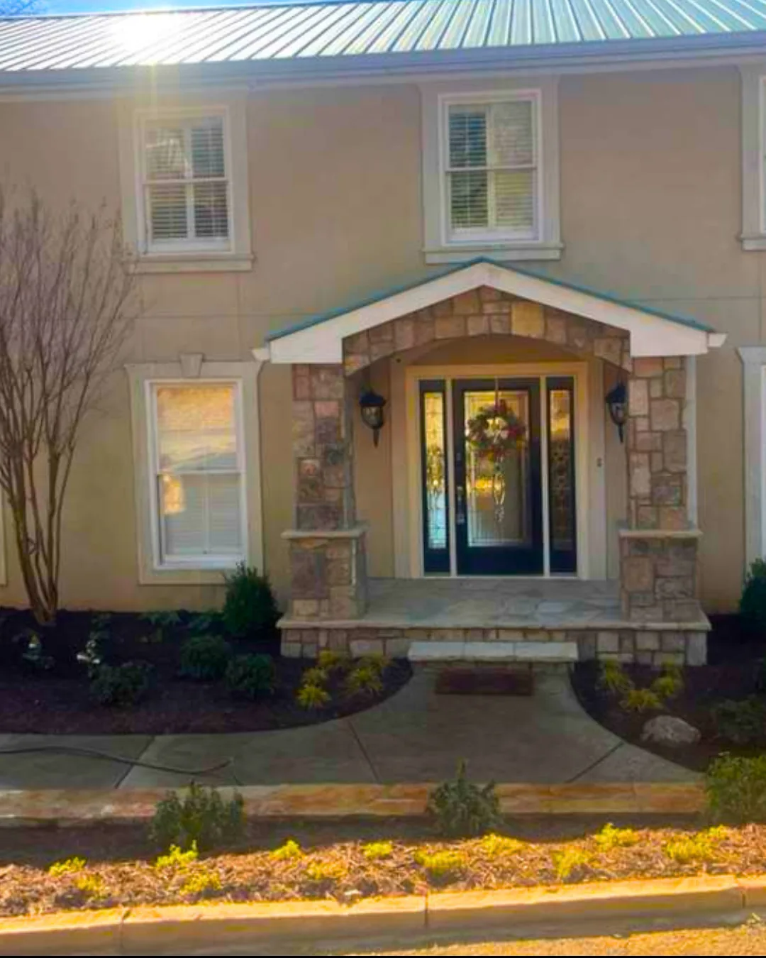 Front Porch Entrance And Retaining Wall 2