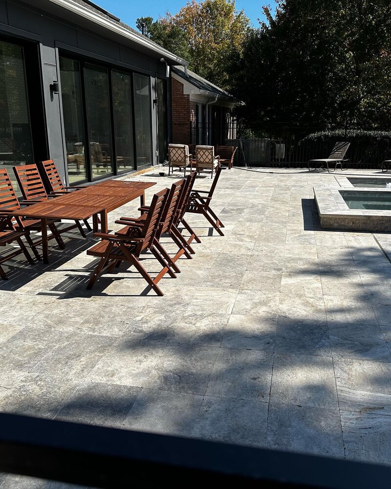 Travertine projects completed recently.