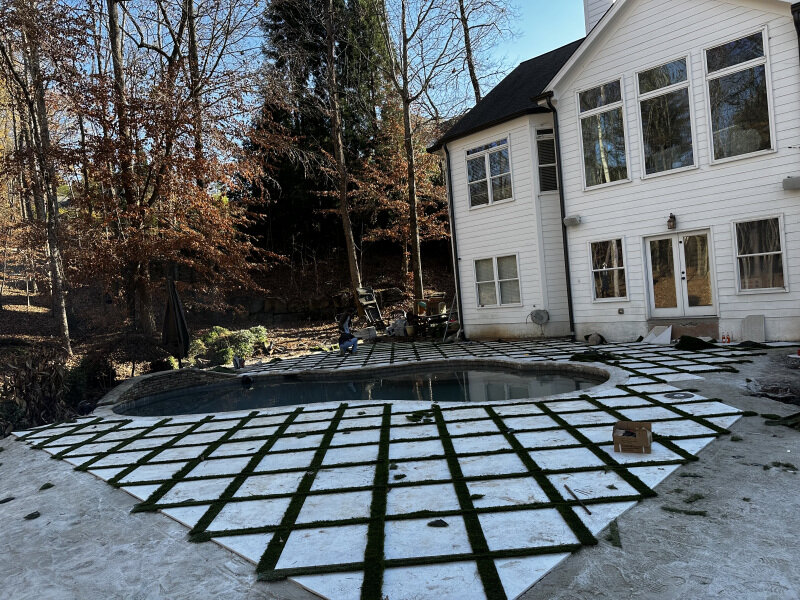 Phase 1 of porcelain and artificial turf almost completed in Roswell, GA