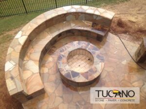 Tucano Stones outdoor fireplace and fire pit in North Atlanta