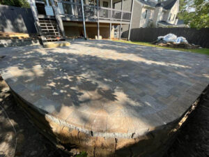 Tucano Stones Paver patio and retaining wall base