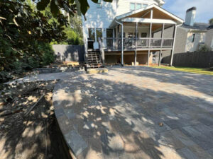 Tucano Stones Paver patio and retaining wall base