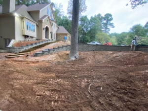 Tucano Stones Retaining wall and stepping stones