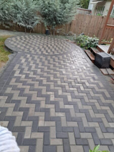 Tucano Stones Paver patio with shades of grey